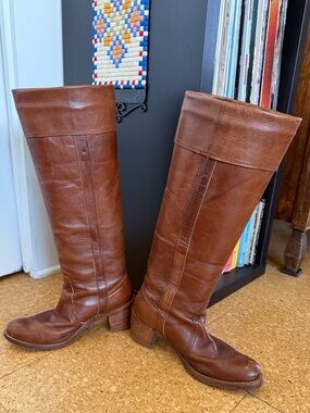 Vintage Frye Brown Leather Campus Boots